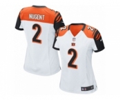 Women's Nike Cincinnati Bengals #2 Mike Nugent Game White NFL Jersey