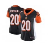 Women's Nike Cincinnati Bengals #20 KeiVarae Russell Vapor Untouchable Limited Black Team Color NFL Jersey