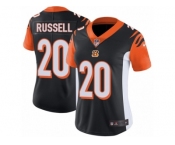 Women's Nike Cincinnati Bengals #20 KeiVarae Russell Vapor Untouchable Limited Black Team Color NFL Jersey
