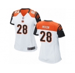 Women's Nike Cincinnati Bengals #28 Joe Mixon Game White NFL Jersey