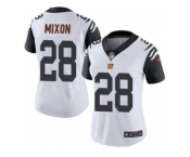 Women's Nike Cincinnati Bengals #28 Joe Mixon Limited White Rush NFL Jersey