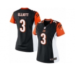 Women's Nike Cincinnati Bengals #3 Jake Elliott Limited Black Team Color NFL Jersey