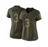 Women's Nike Cincinnati Bengals #3 Jake Elliott Limited Green Salute to Service NFL Jersey