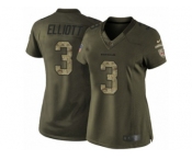 Women's Nike Cincinnati Bengals #3 Jake Elliott Limited Green Salute to Service NFL Jersey