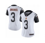 Women's Nike Cincinnati Bengals #3 Jeff Driskel Limited White Rush NFL Jersey