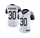 Women's Nike Cincinnati Bengals #30 Cedric Peerman Limited White Rush NFL Jersey