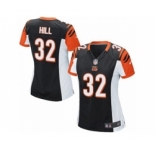 Women's Nike Cincinnati Bengals #32 Jeremy Hill Game Black Team Color NFL Jersey