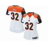Women's Nike Cincinnati Bengals #32 Jeremy Hill Game White NFL Jersey