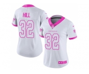 Women's Nike Cincinnati Bengals #32 Jeremy Hill White Pink Stitched NFL Limited Rush Fashion Jerse