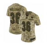 Women's Nike Cincinnati Bengals #36 Shawn Williams Limited Camo 2018 Salute to Service NFL Jersey