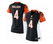 Women's Nike Cincinnati Bengals #4 Randy Bullock Limited Black Team Color NFL Jersey