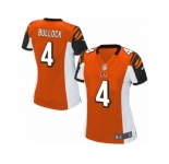 Women's Nike Cincinnati Bengals #4 Randy Bullock Limited Orange Alternate NFL Jersey