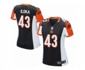 Women's Nike Cincinnati Bengals #43 George Iloka Game Black Team Color NFL Jersey