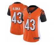 Women's Nike Cincinnati Bengals #43 George Iloka Vapor Untouchable Limited Orange Alternate NFL Jersey