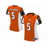 Women's Nike Cincinnati Bengals #5 AJ McCarron Game Orange Alternate NFL Jersey