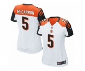 Women's Nike Cincinnati Bengals #5 AJ McCarron Game White NFL Jersey