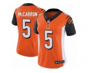 Women's Nike Cincinnati Bengals #5 AJ McCarron Vapor Untouchable Limited Orange Alternate NFL Jersey