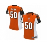 Women's Nike Cincinnati Bengals #50 A.J. Hawk Game Orange Alternate NFL Jersey