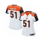 Women's Nike Cincinnati Bengals #51 Kevin Minter Limited White NFL Jersey