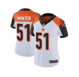 Women's Nike Cincinnati Bengals #51 Kevin Minter Vapor Untouchable Limited White NFL Jersey