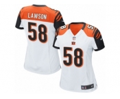 Women's Nike Cincinnati Bengals #58 Carl Lawson Limited White NFL Jersey