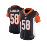 Women's Nike Cincinnati Bengals #58 Carl Lawson Vapor Untouchable Limited Black Team Color NFL Jersey
