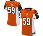 Women's Nike Cincinnati Bengals #59 Nick Vigil Game Orange Alternate NFL Jersey