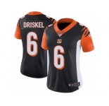 Women's Nike Cincinnati Bengals #6 Jeff Driskel Vapor Untouchable Limited Black Team Color NFL Jersey