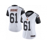 Women's Nike Cincinnati Bengals #61 Russell Bodine Limited White Rush NFL Jersey