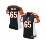 Women's Nike Cincinnati Bengals #65 Clint Boling Game Black Team Color NFL Jersey