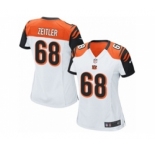 Women's Nike Cincinnati Bengals #68 Kevin Zeitler Game White NFL Jersey