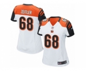 Women's Nike Cincinnati Bengals #68 Kevin Zeitler Game White NFL Jersey