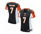 Women's Nike Cincinnati Bengals #7 Boomer Esiason Game Black Team Color NFL Jersey