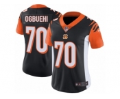 Women's Nike Cincinnati Bengals #70 Cedric Ogbuehi Vapor Untouchable Limited Black Team Color NFL Jersey