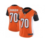 Women's Nike Cincinnati Bengals #70 Cedric Ogbuehi Vapor Untouchable Limited Orange Alternate NFL Jersey