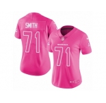 Women's Nike Cincinnati Bengals #71 Andre Smith Limited Pink Rush Fashion NFL Jersey