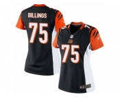 Women's Nike Cincinnati Bengals #75 Andrew Billings Limited Black Team Color NFL Jersey