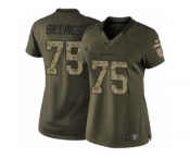 Women's Nike Cincinnati Bengals #75 Andrew Billings Limited Green Salute to Service NFL Jersey