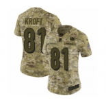 Women's Nike Cincinnati Bengals #81 Tyler Kroft Limited Camo 2018 Salute to Service NFL Jersey