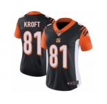 Women's Nike Cincinnati Bengals #81 Tyler Kroft Vapor Untouchable Limited Black Team Color NFL Jersey