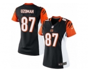 Women's Nike Cincinnati Bengals #87 C.J. Uzomah Limited Black Team Color NFL Jersey