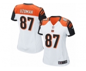 Women's Nike Cincinnati Bengals #87 C.J. Uzomah Limited White NFL Jersey