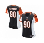 Women's Nike Cincinnati Bengals #90 Michael Johnson Game Black Team Color NFL Jersey