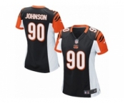 Women's Nike Cincinnati Bengals #90 Michael Johnson Game Black Team Color NFL Jersey