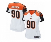 Women's Nike Cincinnati Bengals #90 Michael Johnson Game White NFL Jersey
