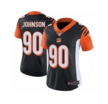 Women's Nike Cincinnati Bengals #90 Michael Johnson Vapor Untouchable Limited Black Team Color NFL Jersey
