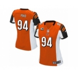 Women's Nike Cincinnati Bengals #94 Domata Peko Orange Alternate C Patch NFL Jersey