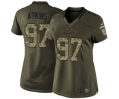 Women's Nike Cincinnati Bengals #97 Geno Atkins Limited Green Salute to Service NFL Jersey