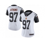 Women's Nike Cincinnati Bengals #97 Geno Atkins Limited White Rush NFL Jersey