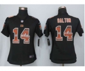 nike women nfl jerseys cincinnati bengals #14 dalton black[Strobe Limited]